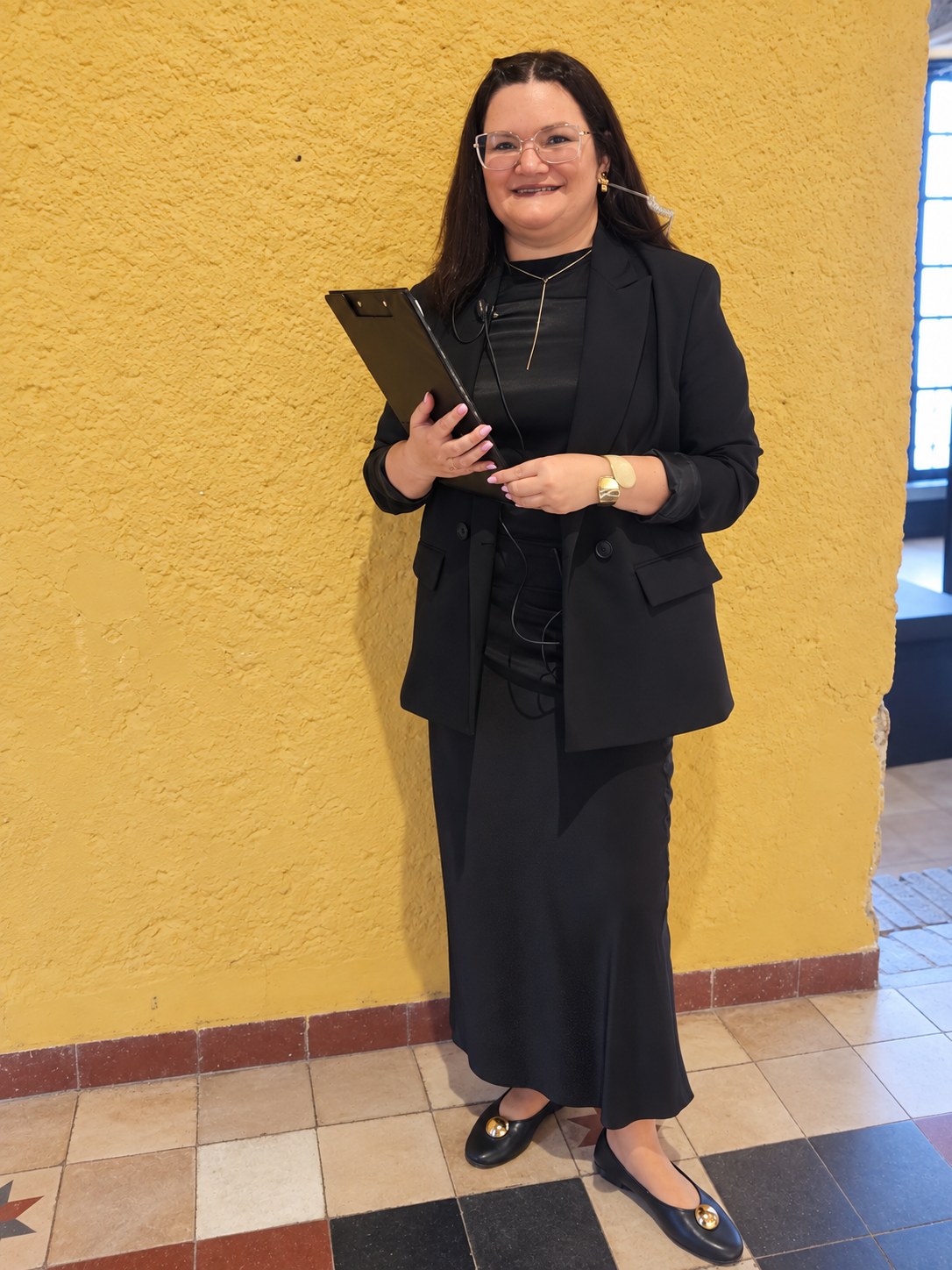Lorena Duarte trabajando en un evento